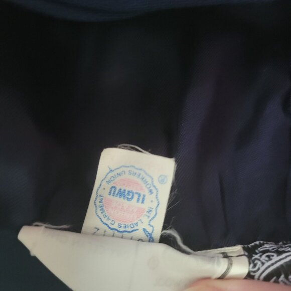 Vintage Villiager Navy Wool Skirt Tag Size 16 Actual Sz 8 - Picture 3 of 7